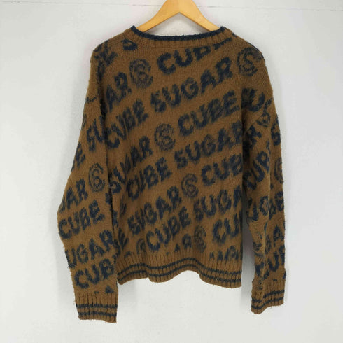 キューブシュガー CUBE SUGAR ロゴデザインシャギーニット レディース  m